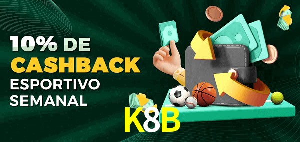 10% de bônus de cashback na K8B